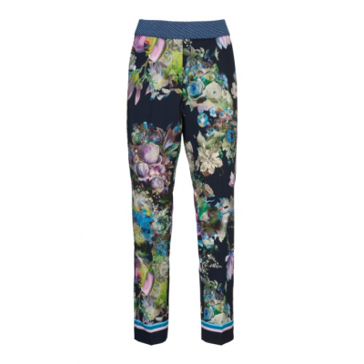 Gustav Printed Pants W. Wide Legs Orchid - Forever Blue / SALE Gustav Printed Pants W. Wide Legs Orchid - Forever Blue / SALE
